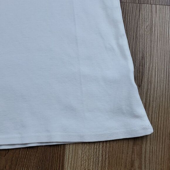 💜Merona White Ultimate Tee Scoop Neck Short Sleeve Top Medium - Picture 5 of 7